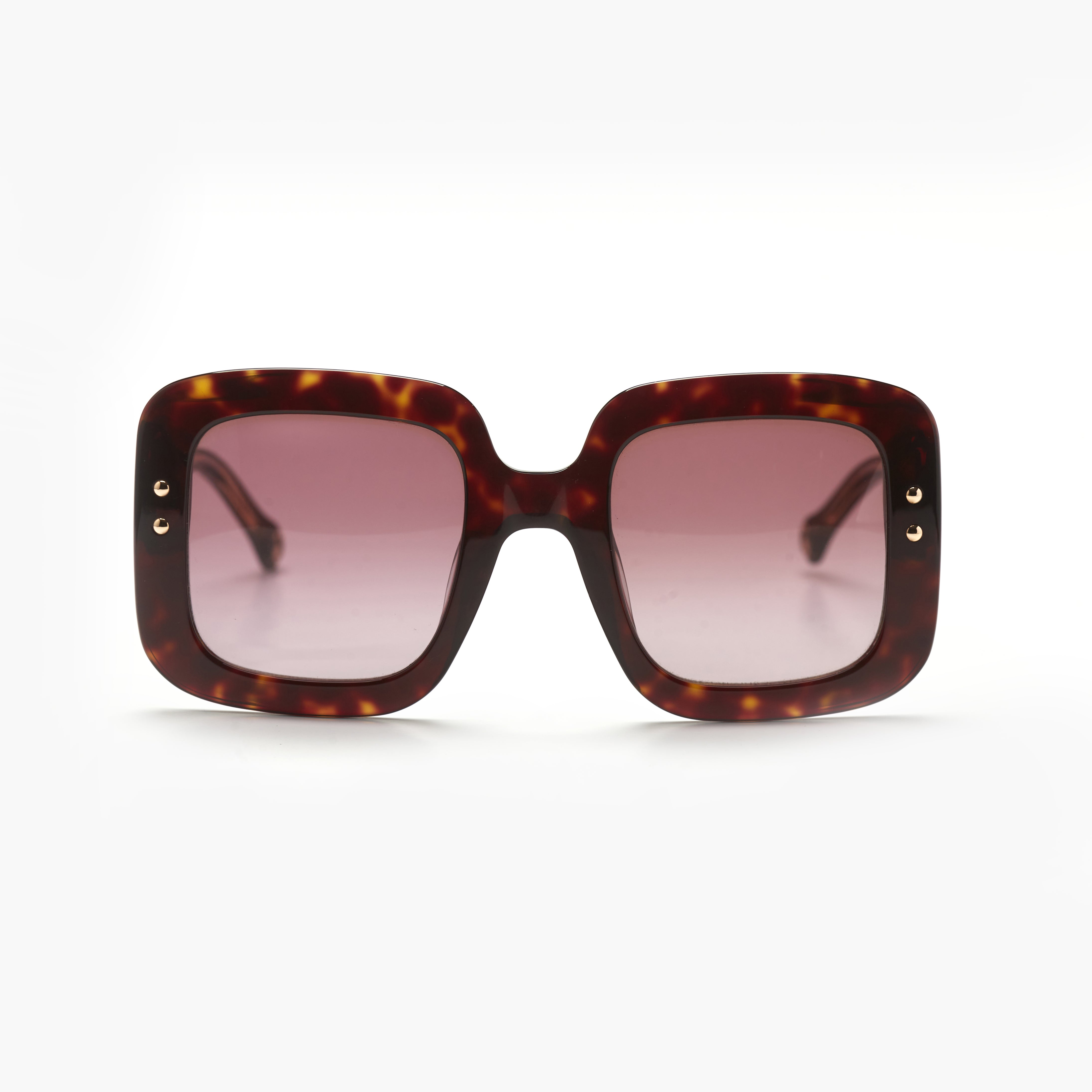 Carolina Herrera 0010/S – Havane Carrée & Verres Marron Dégradé (Femme)